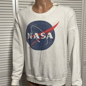 NWT White NASA pullover sweater